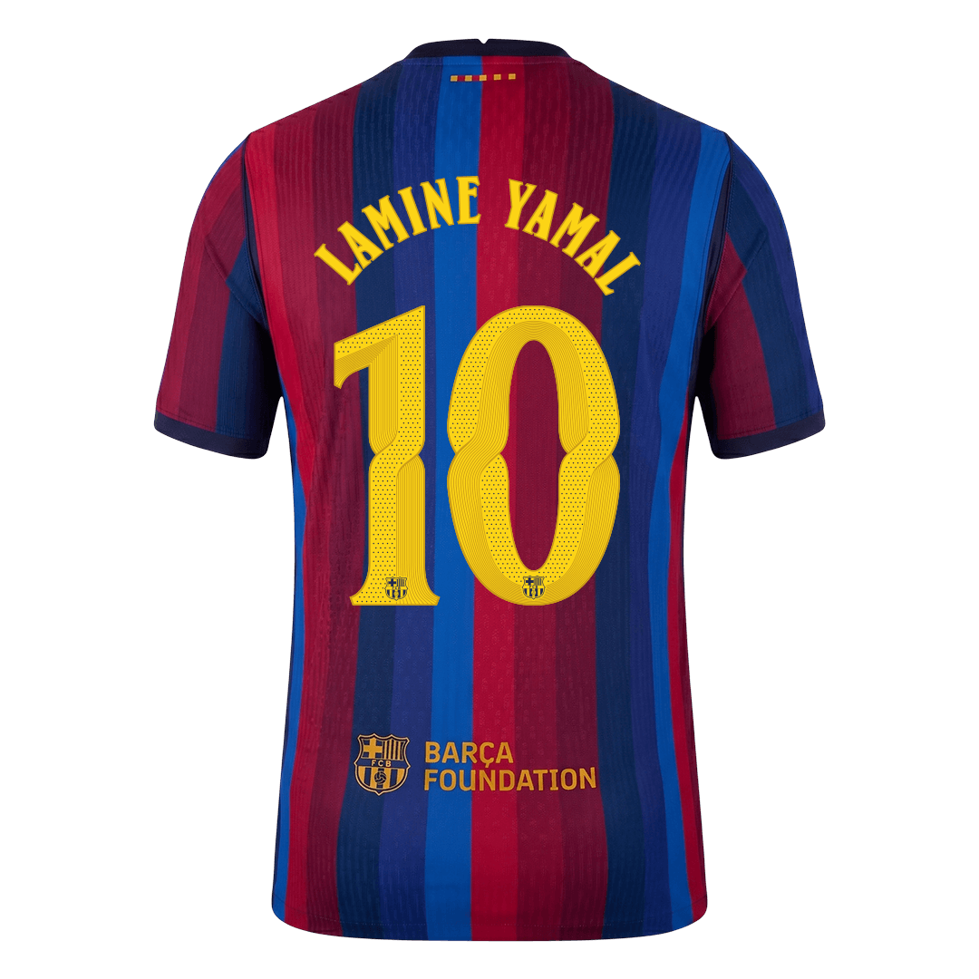 LAMINE YAMAL #10 Barcelona Domicile Maillot 2026/27 Rouge&Bleu Joueur - UCL
