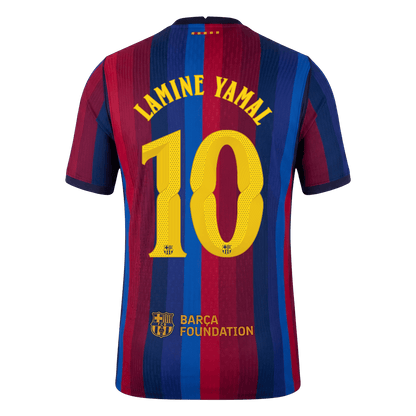 LAMINE YAMAL #10 Barcelona Domicile Maillot 2026/27 Rouge&Bleu Joueur - UCL