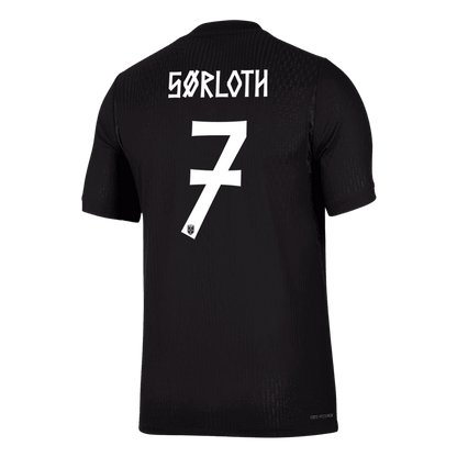SØRLOTH #7 Norway Away Shirt - World Cup 2026 Black Player