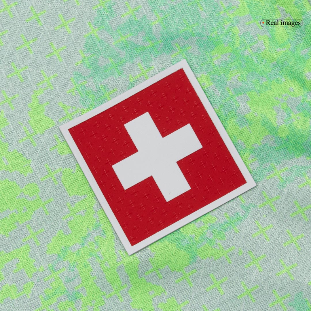 Maillot Extérieur AKANJI #5 Suisse - Coupe du Monde 2026 Vert Joueur