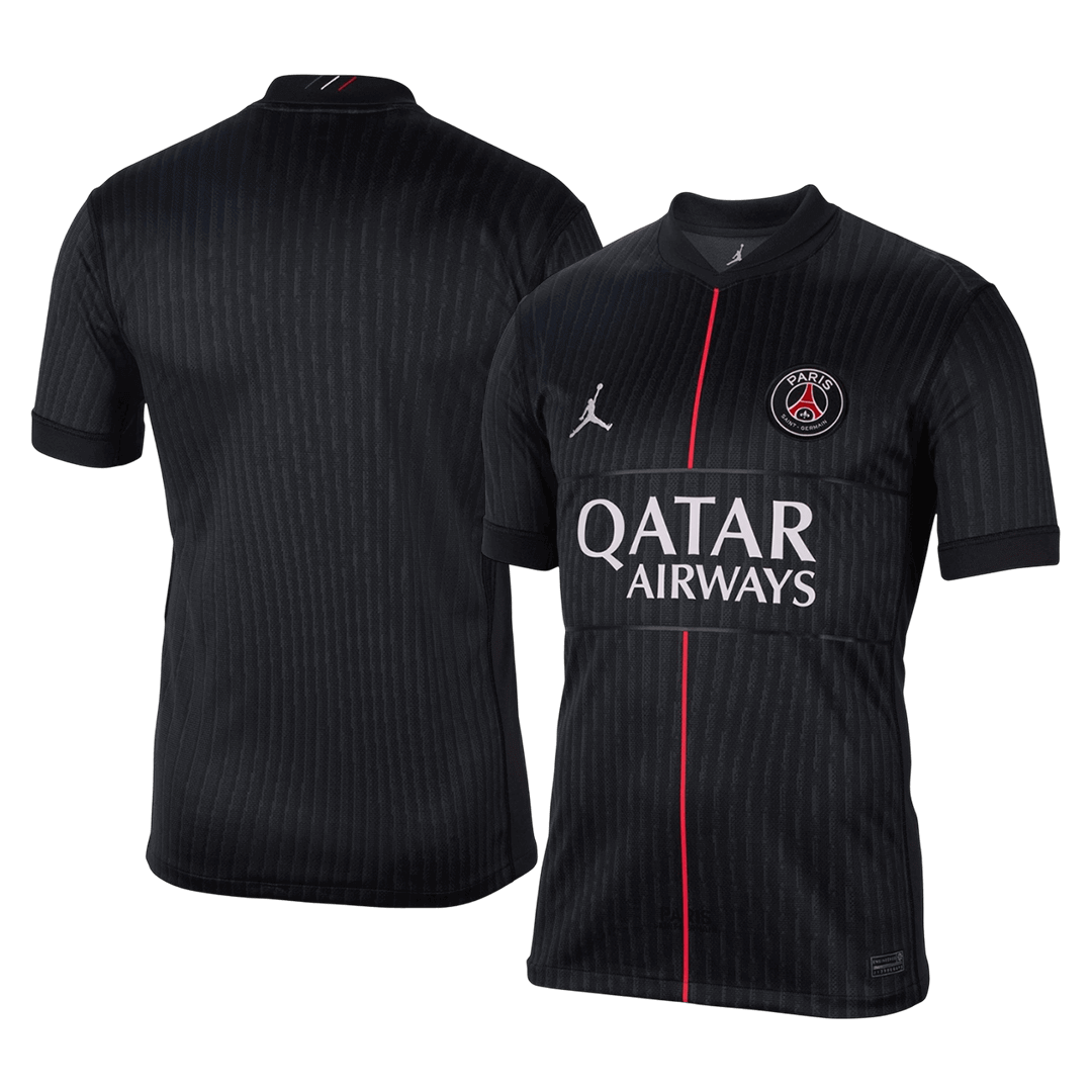 Maillot extérieur numéro quatre du PSG 2025/26 Noir