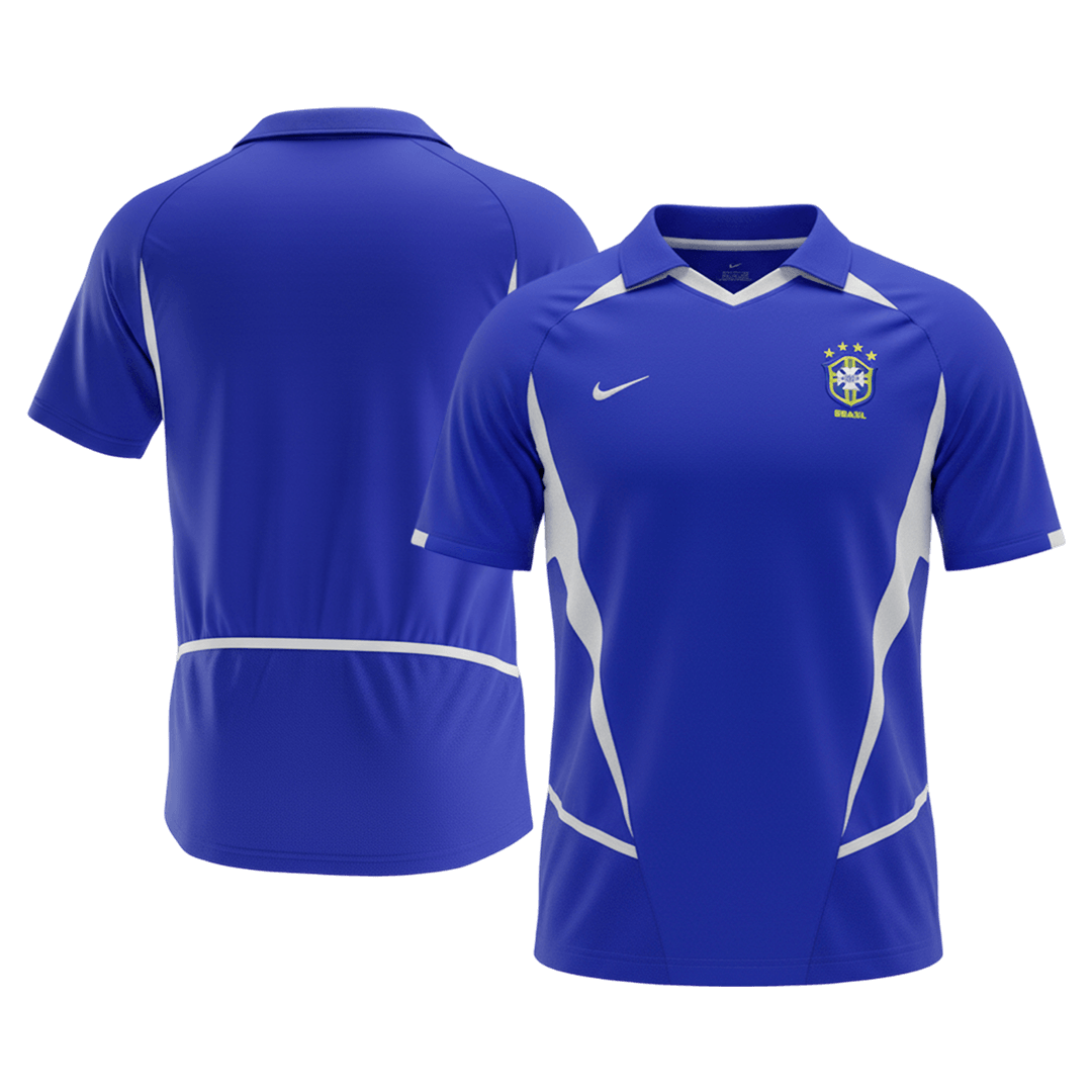 Retro Brazil Away Jersey 2002 Blue
