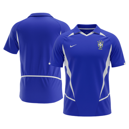 Retro Brazil Away Jersey 2002 Blue