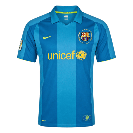 Maillot Rétro Extérieur Barcelone 2007/08 Bleu