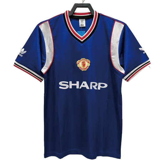 Maillot rétro troisième de Manchester United 1985 Bleu