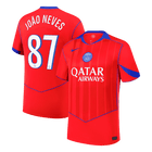 JOÃO NEVES #87 Maillot Third PSG 2025/26 Rouge