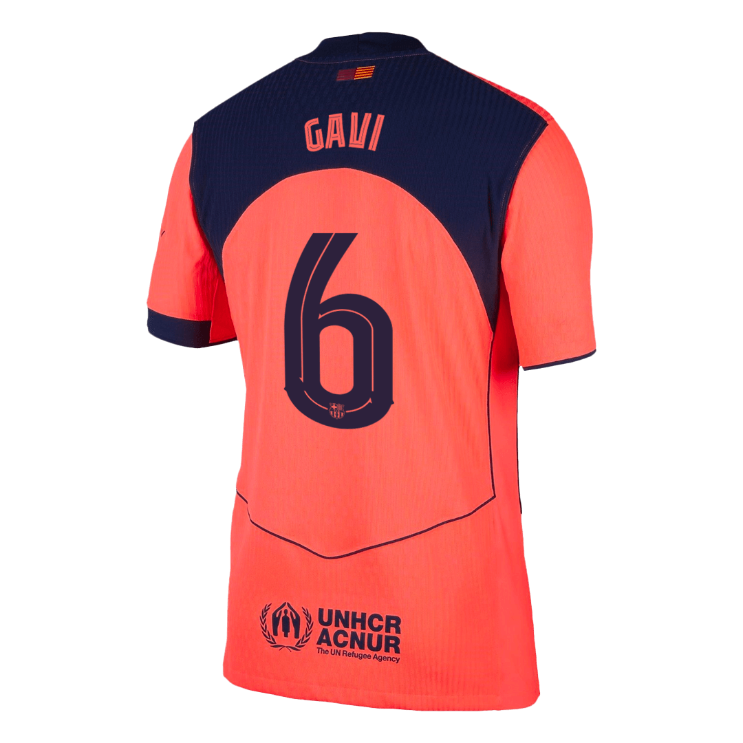 GAVI #6 Barcelone Troisième Maillot 2025/26 Orange Joueur - UCL