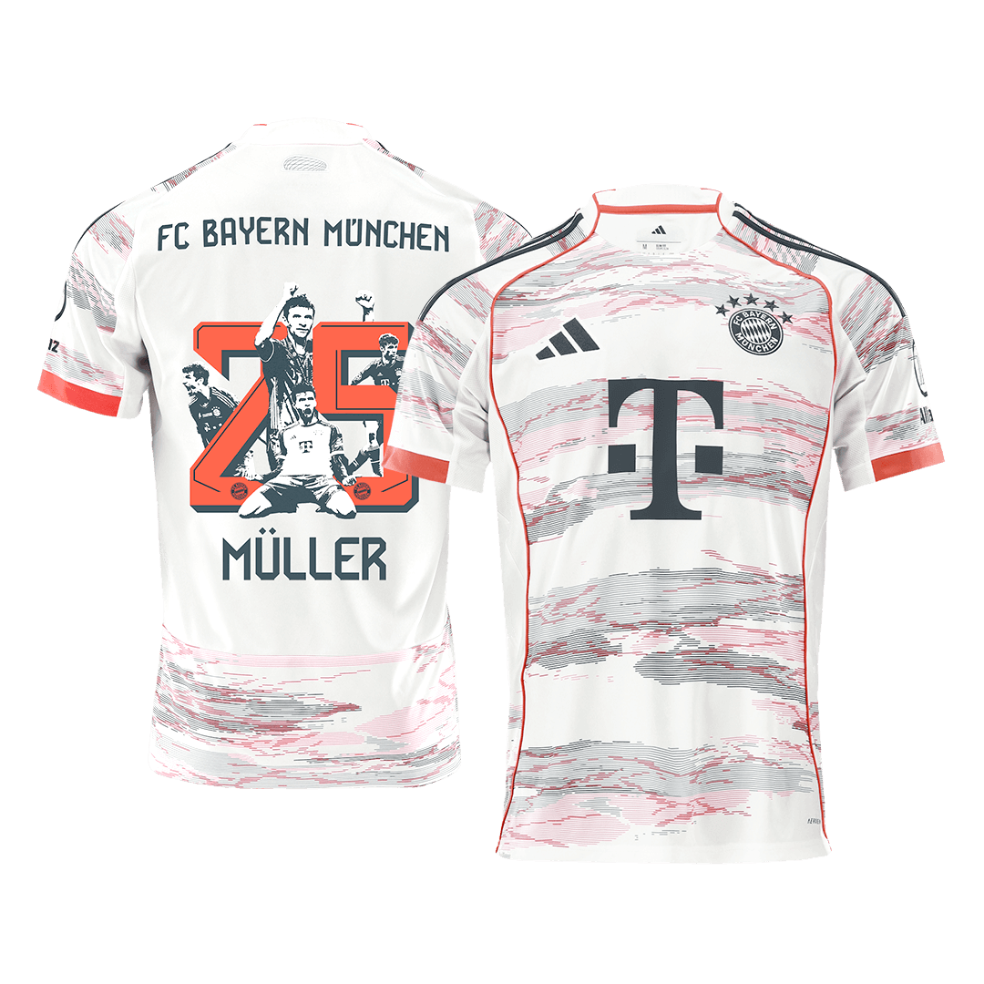 MÜLLER Spécial #25 Bayern Munich Maillot Extérieur 2025/26 Blanc