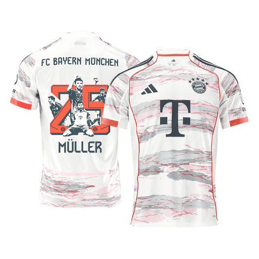 MÜLLER Spécial #25 Bayern Munich Maillot Extérieur 2025/26 Blanc