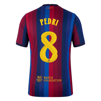 PEDRI #8 Barcelona Domicile Maillot 2026/27 Rouge&Bleu Joueur - UCL