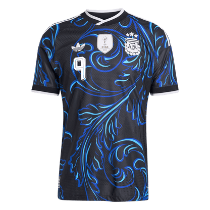 J. ALVAREZ #9 Argentine Maillot Extérieur - Coupe du Monde 2026 Noir Joueur