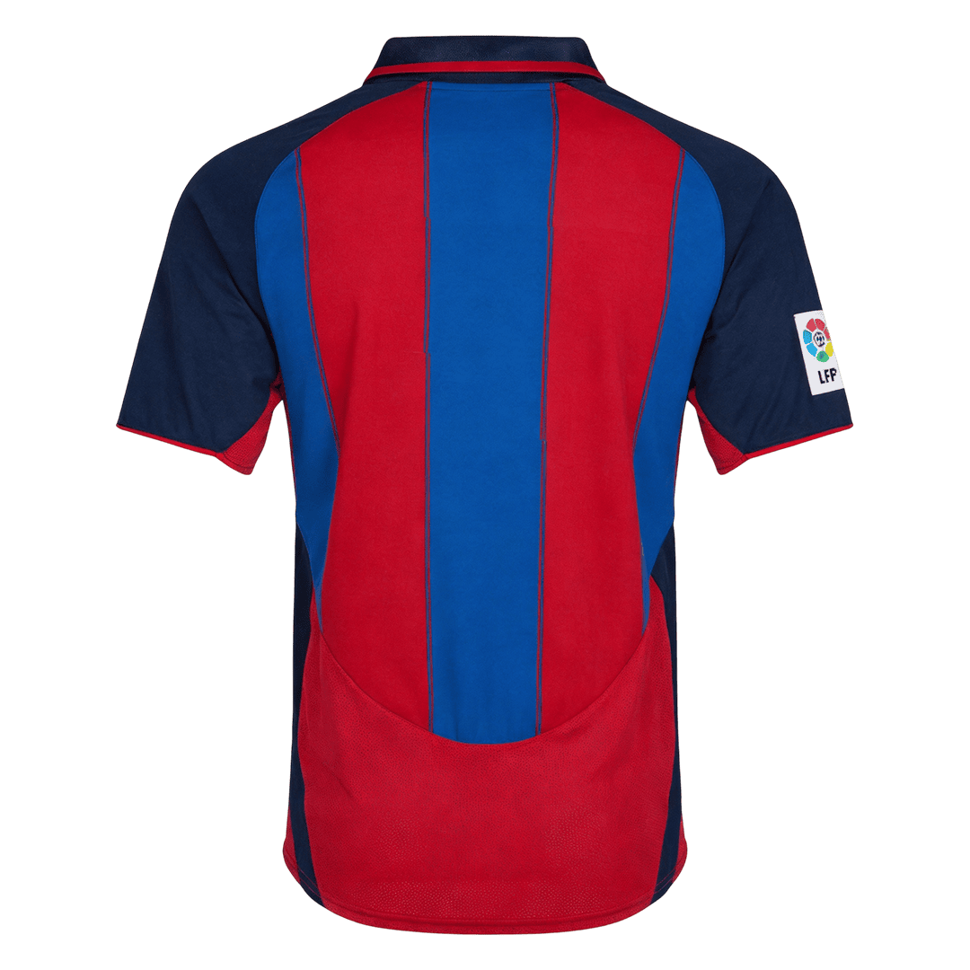 Maillot Rétro Domicile Barcelone 2003/04 Rouge&Bleu