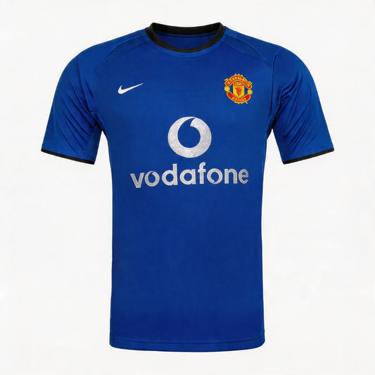 Maillot Rétro Manchester United Troisième 2002/03 Bleu