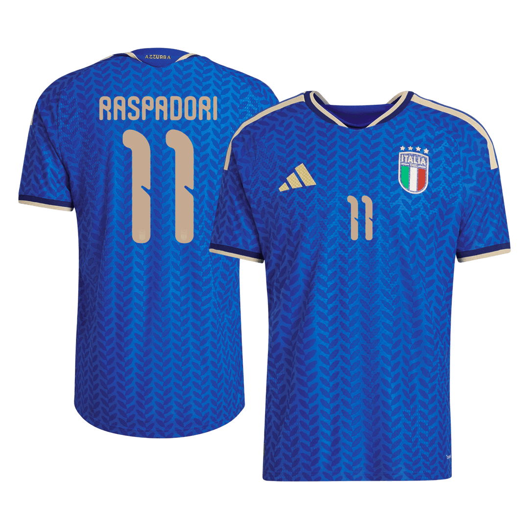 RASPADORI #11 Italie Domicile Maillot - Coupe du Monde 2026 Bleu Joueur