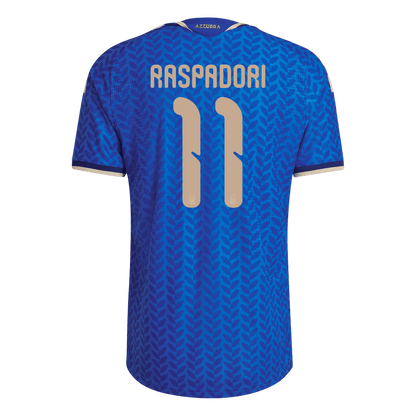 RASPADORI #11 Italie Domicile Maillot - Coupe du Monde 2026 Bleu Joueur