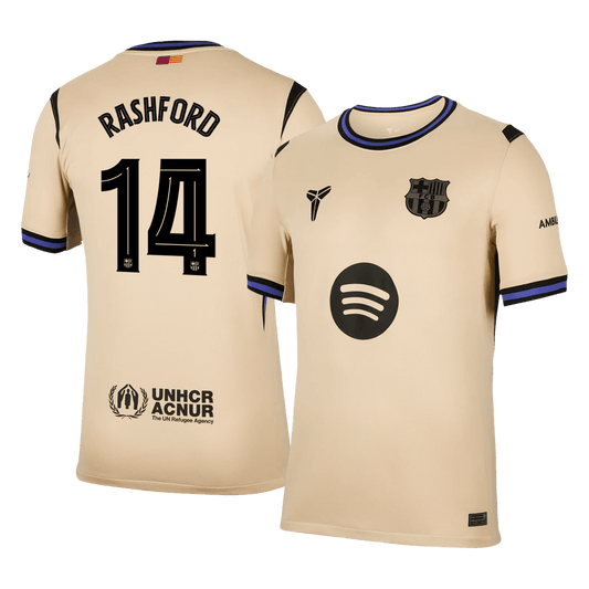 RASHFORD #14 Maillot Extérieur Barcelone 2025/26 Jaune - UCL