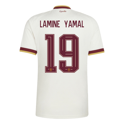 LAMINE YAMAL #19 Espagne Maillot Extérieur - Coupe du Monde 2026 Blanc