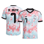 DE BRUYNE #7 Maillot Extérieur Belgique - Coupe du Monde 2026 Bleu et Rose