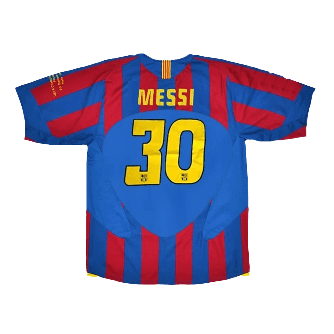 Retro MESSI #30 Barcelona Domicile Maillot 2005/06 - UCL