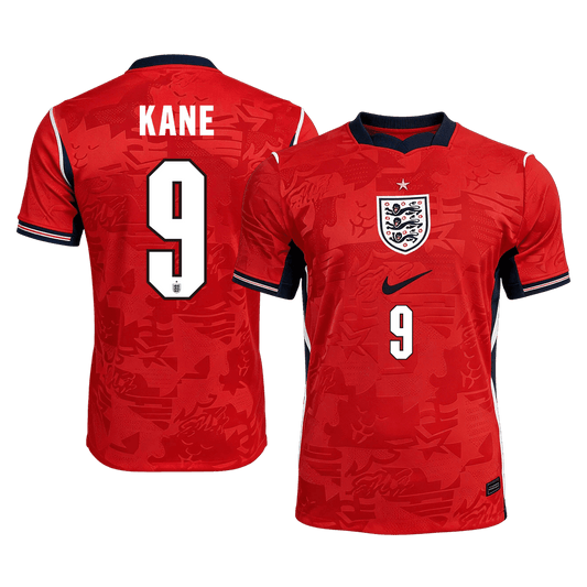 KANE #9 Angleterre Maillot Extérieur - Coupe du Monde 2026 Rouge Joueur