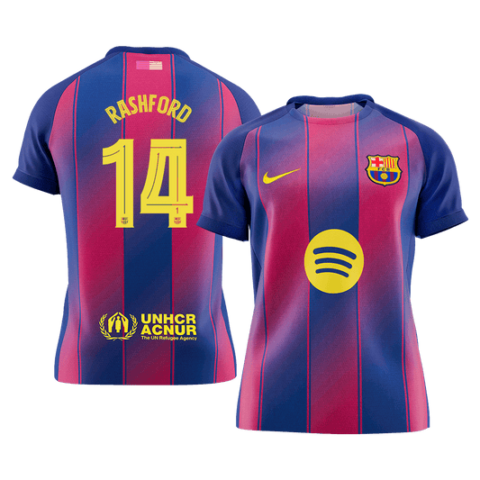 RASHFORD #14 Maillot domicile Barcelone 2025/26 Rouge&Bleu - UCL - Super