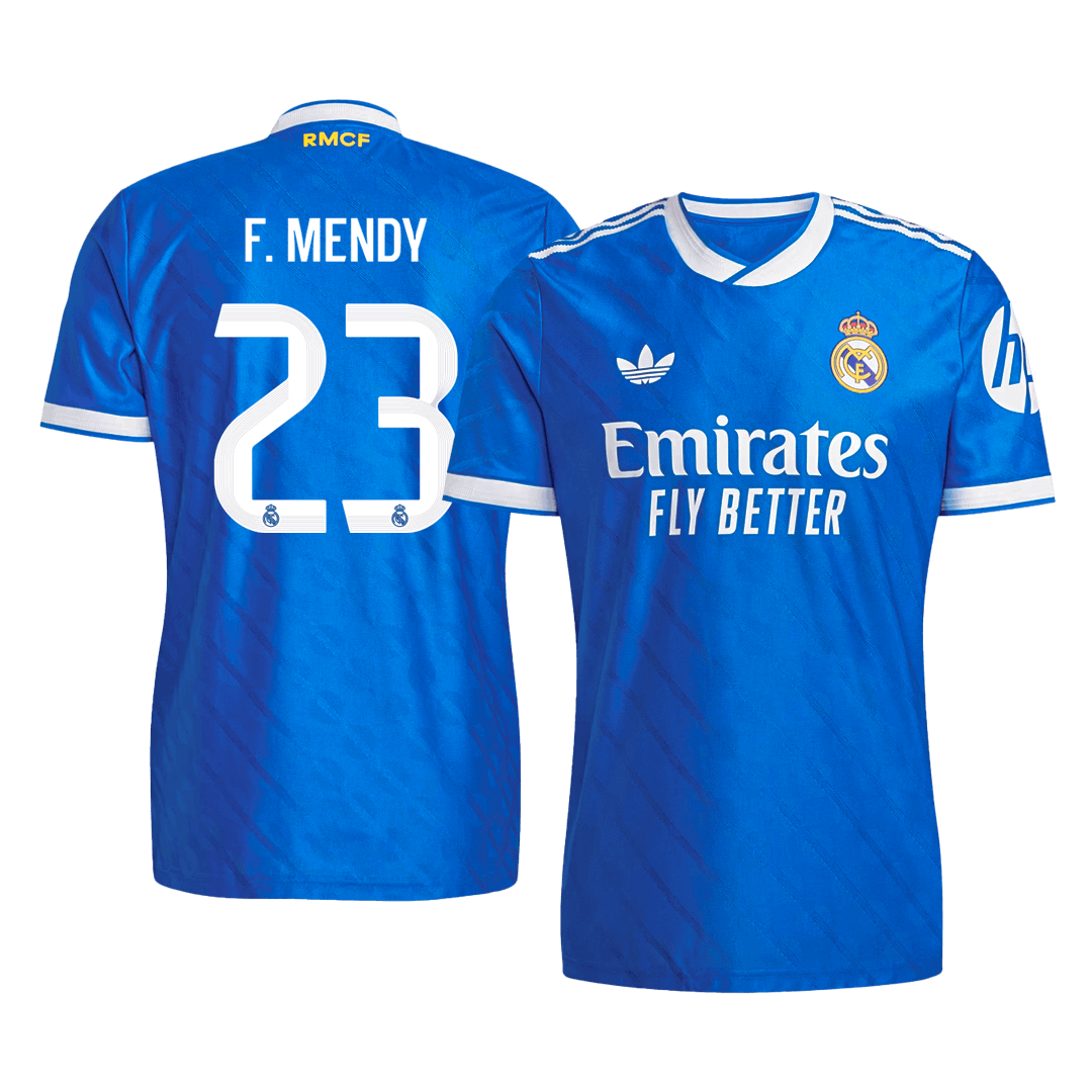 F. MENDY #23 Real Madrid Troisième Maillot 2025/26 Bleu Joueur