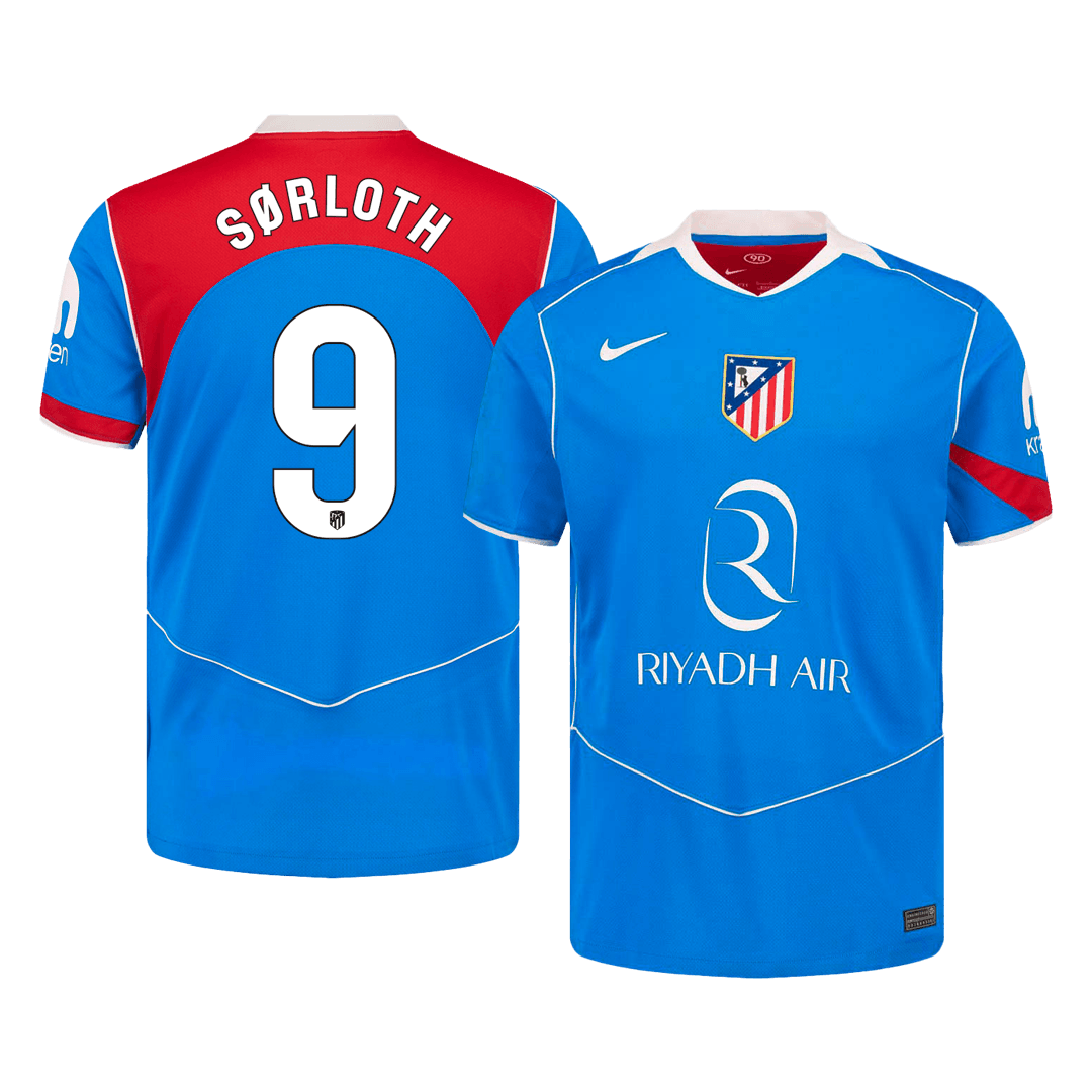 SØRLOTH #9 Atletico Madrid Maillot Third 2025/26 Bleu