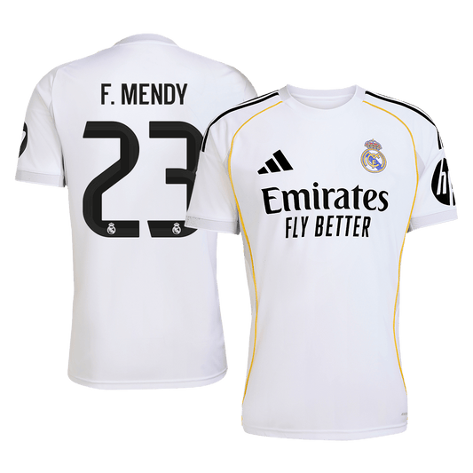 F.MENDY #23 Maillot Domicile Real Madrid 2025/26 Blanc - Super