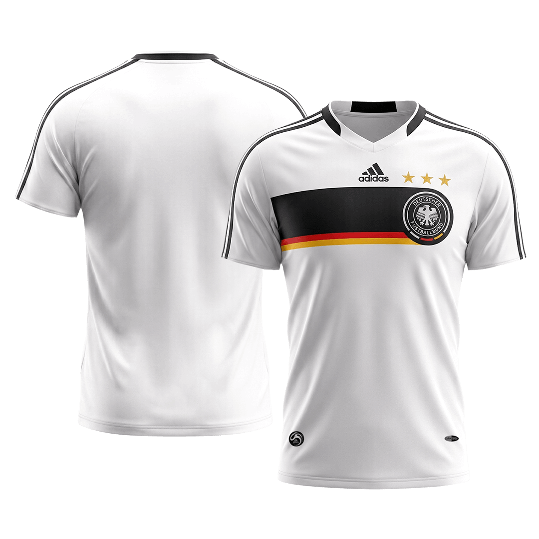 Maillot Domicile Rétro Allemagne 2008 Blanc