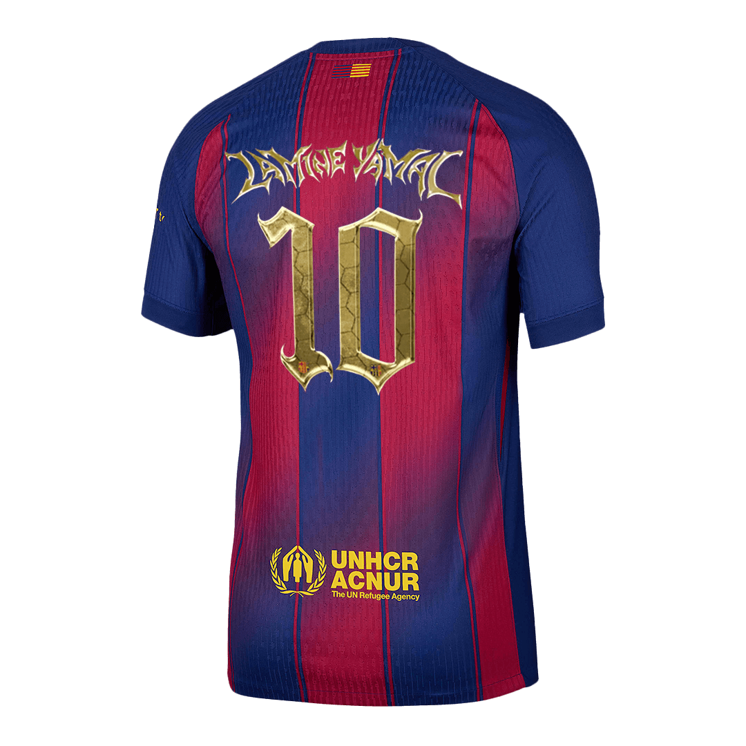 LAMINE YAMAL #10 Barcelone Domicile Maillot 2025/26 Rouge&Bleu Joueur