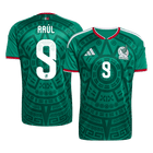 Maillot Domicile Raúl #9 Mexique - Coupe du Monde 2026 Vert - Super