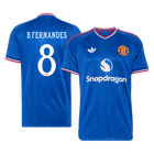 B. FERNANDES #8 Manchester United Extérieur Maillot 2026/27 Bleu Joueur - UCL