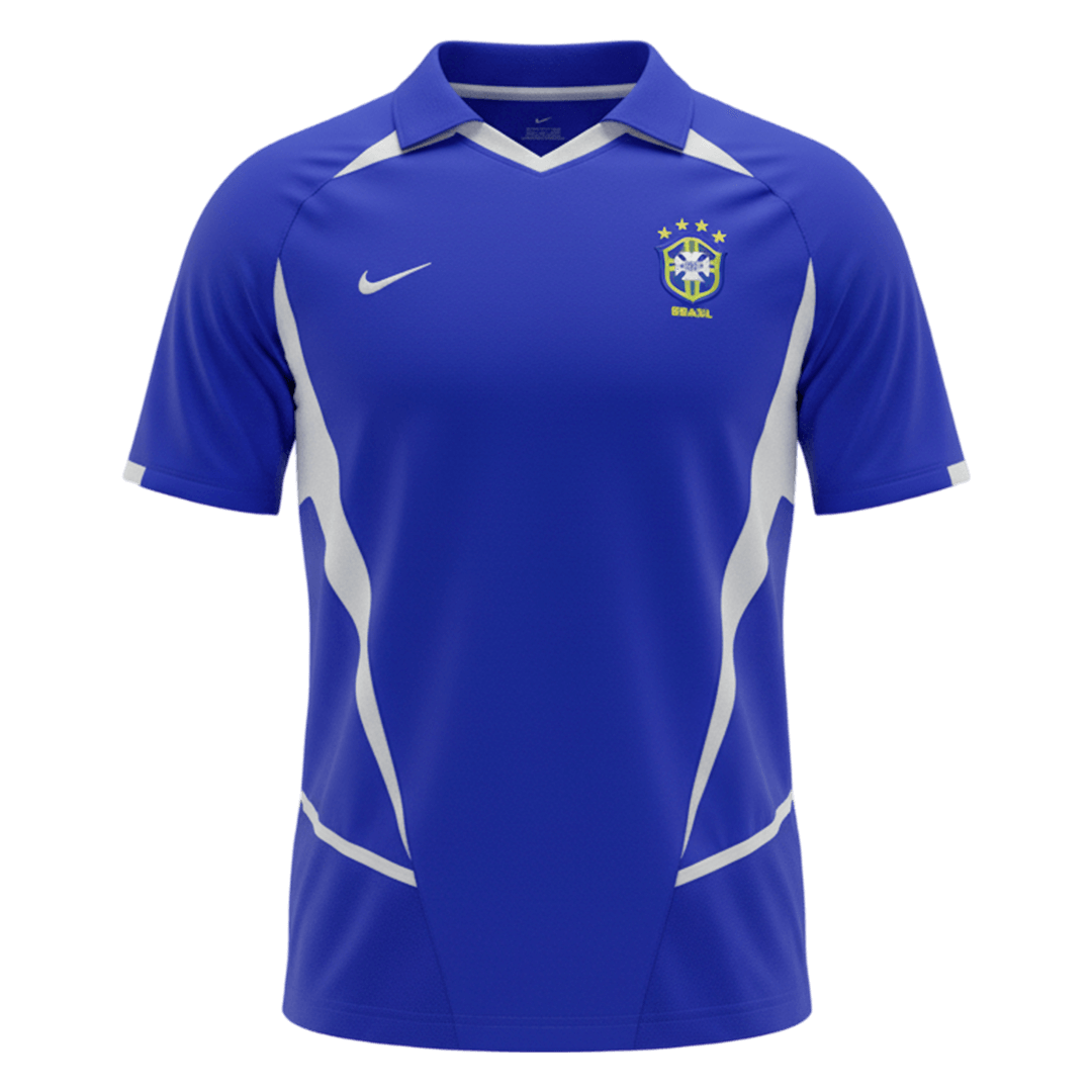Retro Brazil Away Jersey 2002 Blue