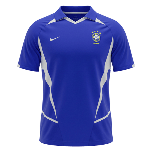 Retro Brazil Away Jersey 2002 Blue