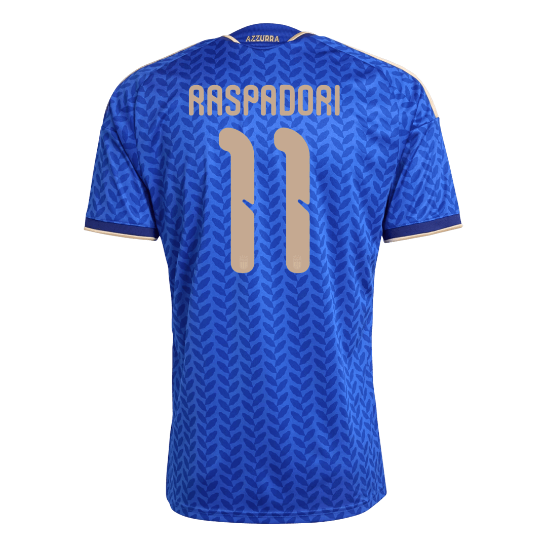 RASPADORI #11 Italie Domicile Maillot - Coupe du Monde 2026 Bleu - Super
