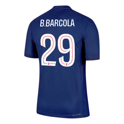 B.BARCOLA #29 PSG Domicile Maillot 2025/26 Bleu marine Joueur