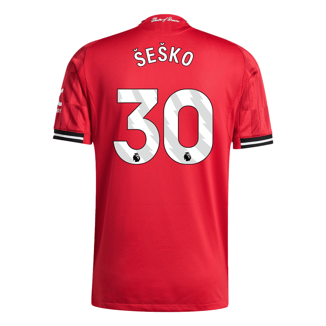 ŠEŠKO #30 Manchester United Domicile Maillot 2025/26 Rouge Joueur