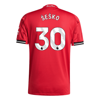 ŠEŠKO #30 Manchester United Domicile Maillot 2025/26 Rouge Joueur