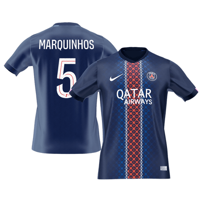 MARQUINHOS #5 PSG Domicile Maillot 2025/26 Bleu marine - Super