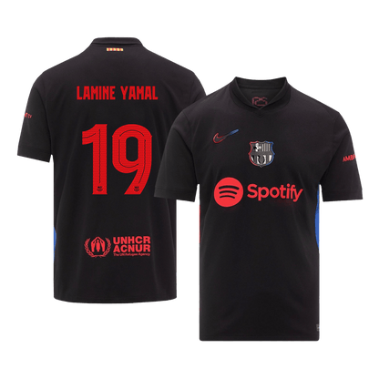 LAMINE YAMAL #19 Barcelone Maillot Extérieur 2024/25 Noir