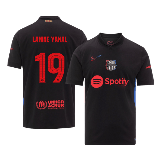 LAMINE YAMAL #19 Barcelone Maillot Extérieur 2024/25 Noir