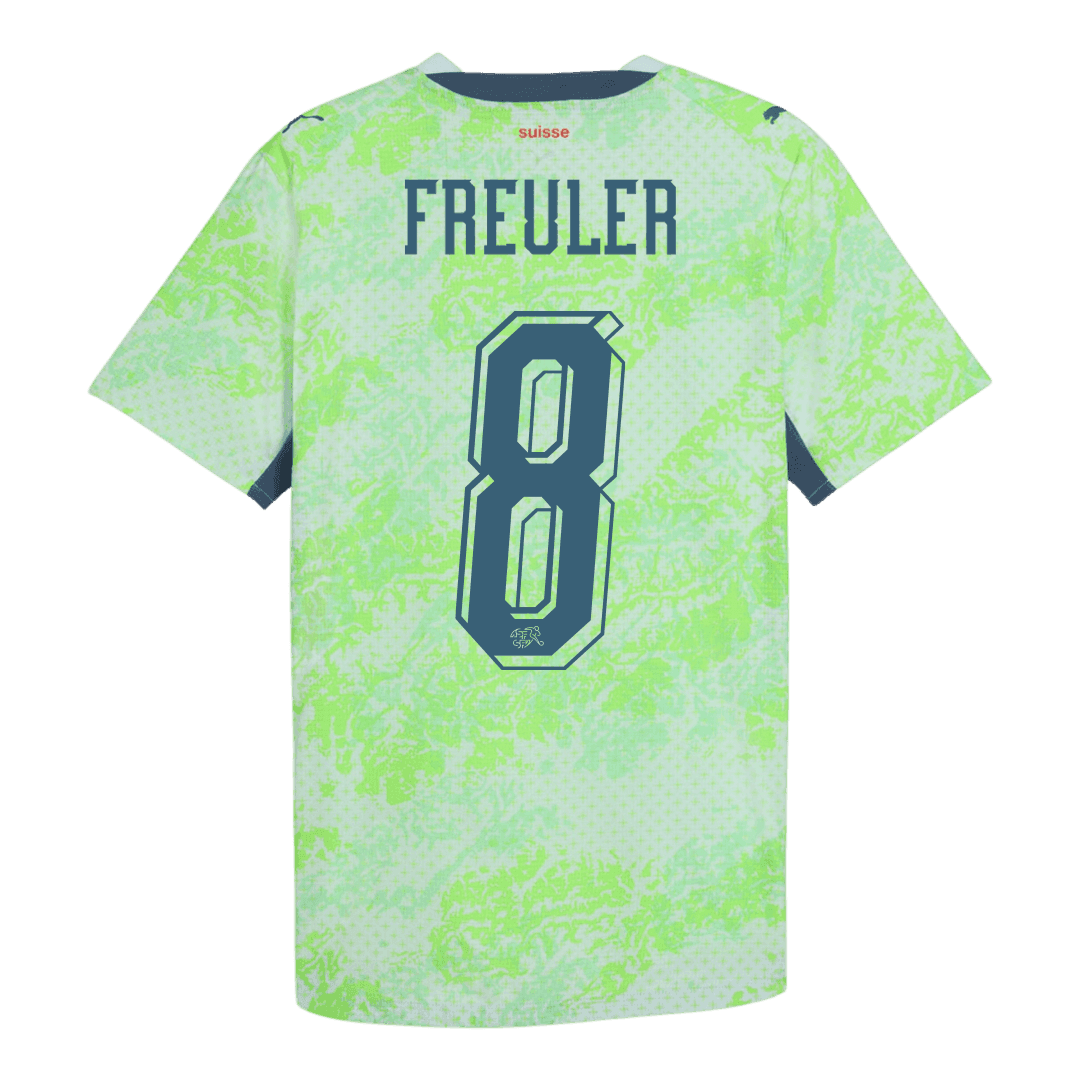 MAILLOT EXTÉRIEUR REULER #8 Suisse - Coupe du Monde 2026 Vert