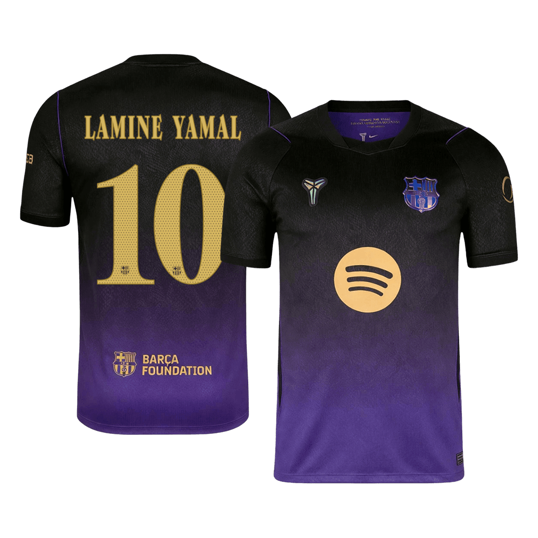 LAMINE YAMAL #10 Barcelona Extérieur Maillot 2026/27 Black/Purple - UCL