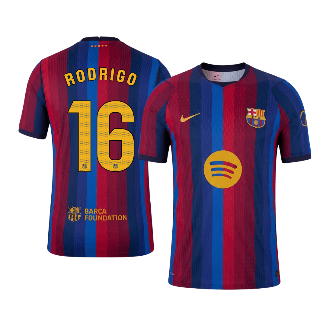 RODRIGO #16 Barcelona Domicile Maillot 2026/27 Rouge&Bleu Joueur