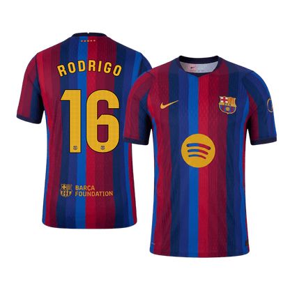 RODRIGO #16 Barcelona Domicile Maillot 2026/27 Rouge&Bleu Joueur