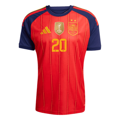 PEDRI #20 Espagne Domicile Maillot - Coupe du Monde 2026 Rouge