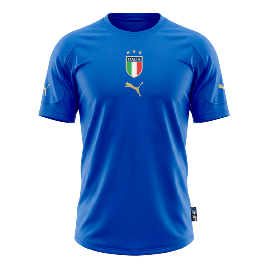 Retro Italy Home Jersey 2004 Blue