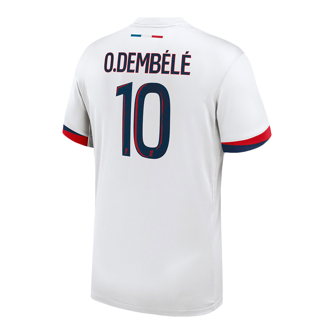 O.DEMBÉLÉ #10 PSG Extérieur Maillot 2025/26 Blanc