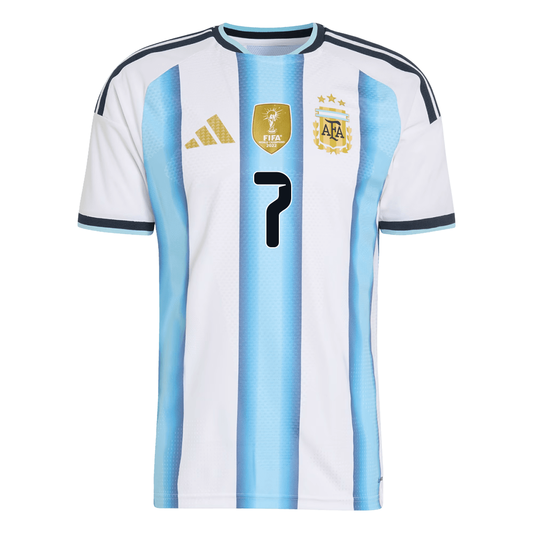 DE PAUL #7 Argentine Domicile Maillot - Coupe du Monde 2026 Bleu&Blanc Joueur