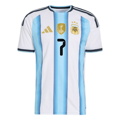 DE PAUL #7 Argentine Domicile Maillot - Coupe du Monde 2026 Bleu&Blanc Joueur